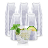 100 Vasos Desechables De Plástico Tipo Cristal Premium, 9 Oz  (266 Ml) Vasos Elegantes Para Fiestas, Bodas, Postre, Cócteles, Vino