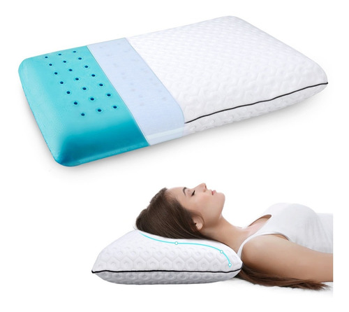  Almohada Cuello Cómoda De Memory Foam Gel  Ergonomica