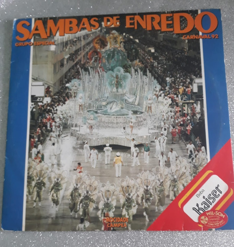 Lp, Vinil - Sambas De Enredo Grupo Esp. Carn. 92  Rj Encarte