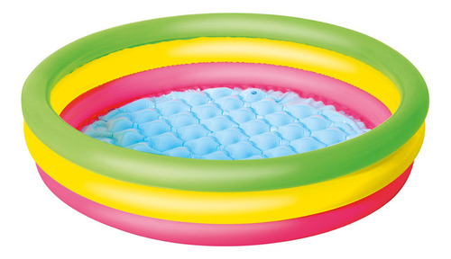 Piscina Inflável 62l 3 Anéis Coloridos 1,00 X 25cm Bel