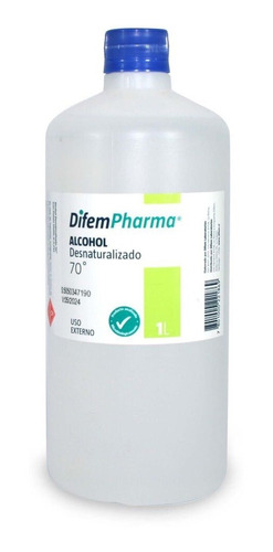 Alcohol Desnaturalizado 70º Difempharma 1ltr Caja X 12 Und