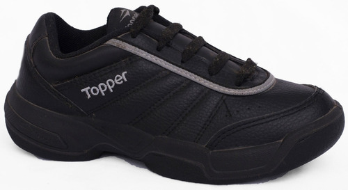 Zapatillas Topper Colegial Negro Tie Break Kids 