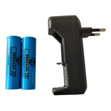 Kit 1 Carregador Lanterna Tática + 2 Baterias 18650 9800mah