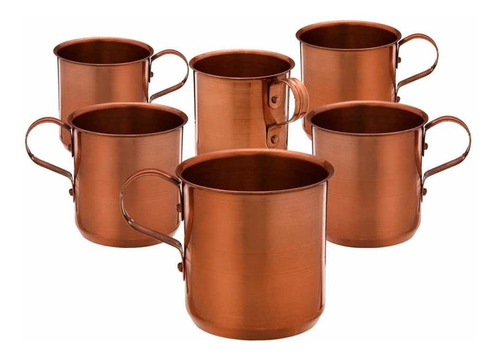 Caneca Moscow Mule 350 Ml - Kit Com 06 Peças 