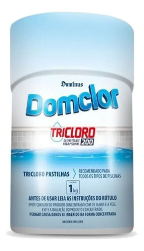 Tricloro 5 Pastilhas De Cloro De 200g Domclor 1kg