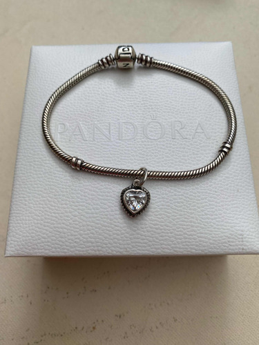 Pulseira Bracelete Pandora Original Com Charm Coração