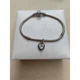 Pulseira Bracelete Pandora Original Com Charm Coração