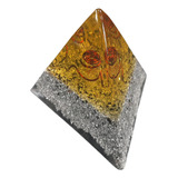 Orgonita Pirámide Tetraédrica Amarillo Con Cristal Citrino