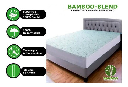 Cover Matress Bamboo Prem King Transpirable Cajonero