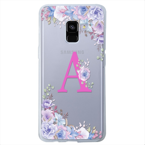 Funda Para Galaxy Antigolpes Flores Personalizada Tu Inicial