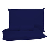 Lençol Para Cama King Size 3peças 100% Micropercal 400 Fios Cor Azul-marinho Desenho Do Tecido Cama King Size 3 Peças