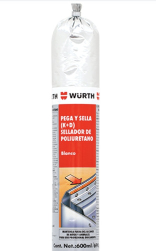 Poliuretano Pega Y Sella Wurth Blanco Salchicha 600ml.