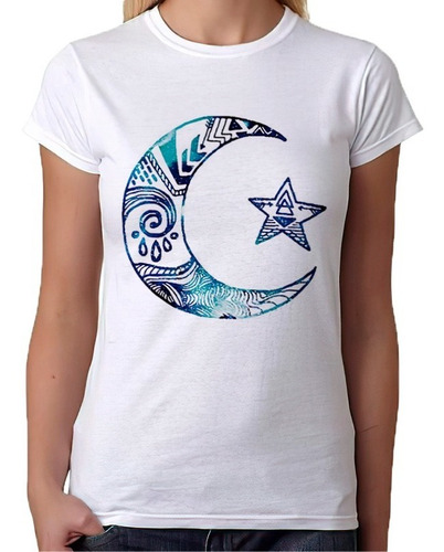 Playera Mandala Luna Azul #1201