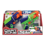 Pistola Lanza Dardos Dart Zone Blitz Fire Pack X 2 + Dardos