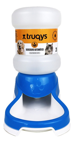 Bebedouro Automático Cães E Gatos Galão 2l Azul Truqys