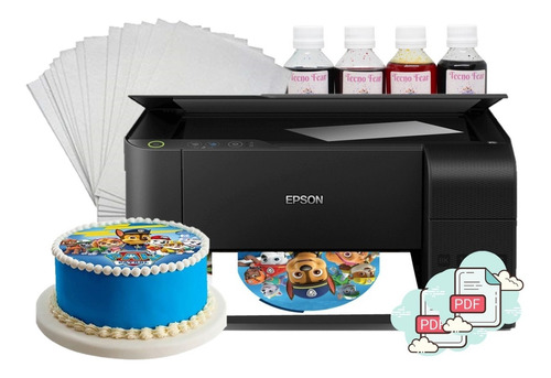 Impresora Epson Comestible Kit Negocio Tinta Y Obleas