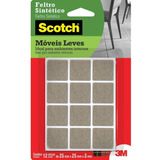 Feltro Adesivo Cadeira Sofá Quadrado Scotch 3m 25mm C/ 12 Un