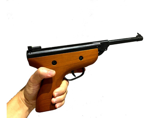 Pistola De Pressão 5.5 Spa Chumbinho Cabo Madeira 