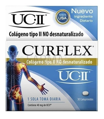 Curflex Colágeno Tipo Ii No Desnaturalizado Artrosis X 30 
