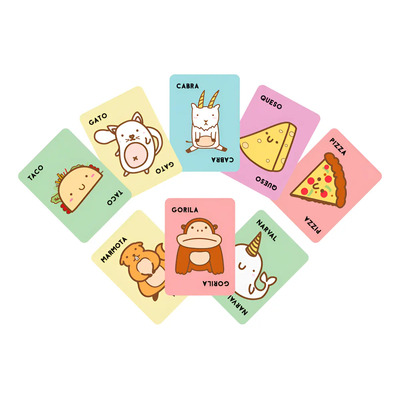 Taco, Gato, Cabra, Queso, Pizza En Español, Blue Orange