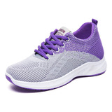 Zapatos Tenis Para Mujer Resistentes Los Golpes Con Cordone