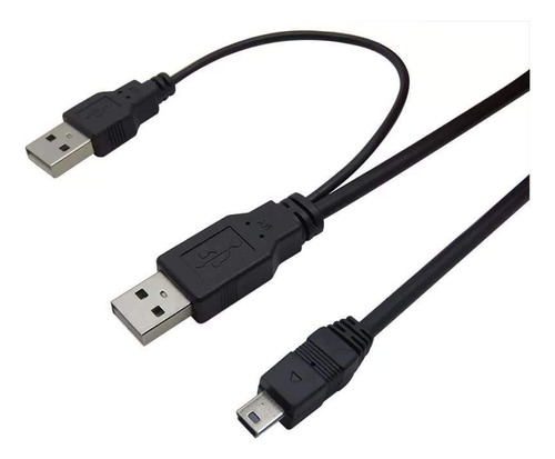 Cable Usb 2.0 Doble Potencia A Usb Mini 5 Pines Sata 