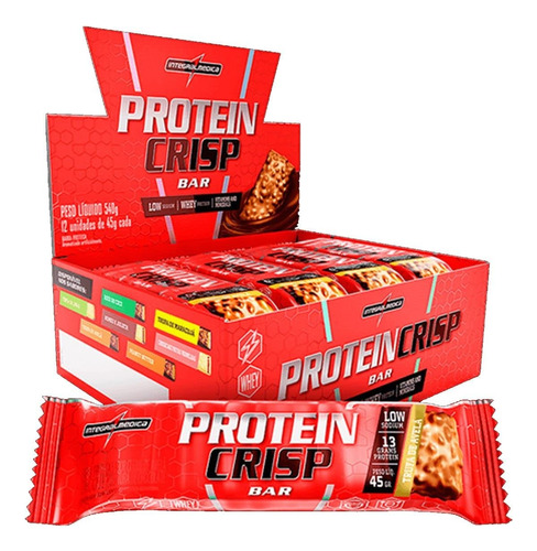 Protein Crisp Bar Proteínas Com Sabores Em Caixa De 12 Un