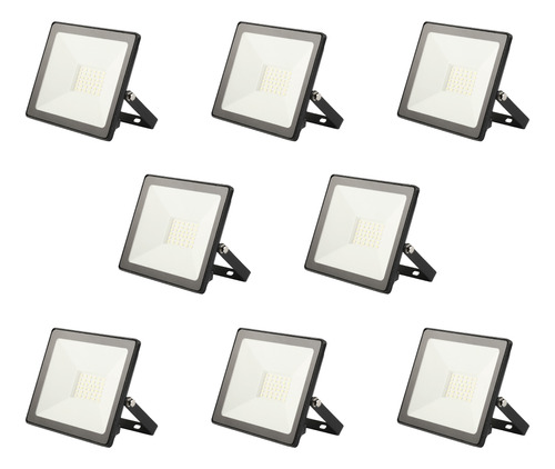 Reflector Led 30w Luz Fria Pack X 8 Ip65 Silverlight