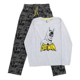Pijama Adulto Y Niño Batman Logo Otoño/invierno Camisa +buzo