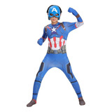 Disfraz De Halloween De Capitán América Para Cosplay Para Ni