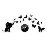 Relojes De Pared Elefante Y Mariposas