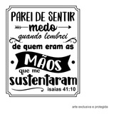 Adesivo Decorativo De Parede Frases Biblíca Oração Isaías 