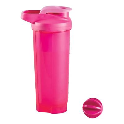 Vaso Mezclador Proteína Shaker Rosa 700 Ml Con Bola Betterware Rosa Chicle