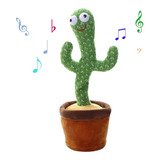 Juguete De Cactus Luminoso Baila Canta Y Repite Voz Tik Tok Color Verde