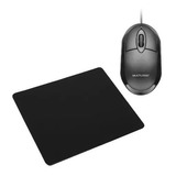 Kit Mouse Usb Com Fio + Mouse Pad