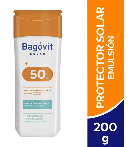 Protector Solar Bagóvit Family Care Fps50 Crema X 200 Gr