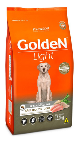 Ração Golden Fórmula Light Cães Adultos 15kg