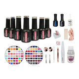 Kit Inicial X16u Insumos Esmaltes Semipermanentes Base Top