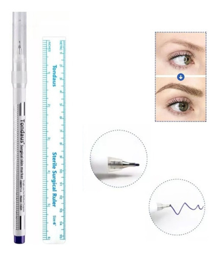 Marcador Fibra Para Cejas Microblading Tatuaje Perfilador