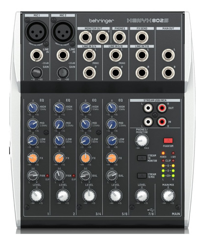 Consola Mixer Analogica Behringer Xenyx 802s 8ch Usb Eq