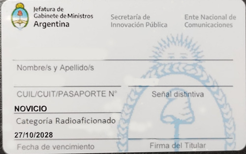 Credencial Para Radioaficionados X 2 Unidades