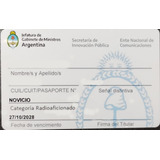 Credencial Para Radioaficionados X 2 Unidades