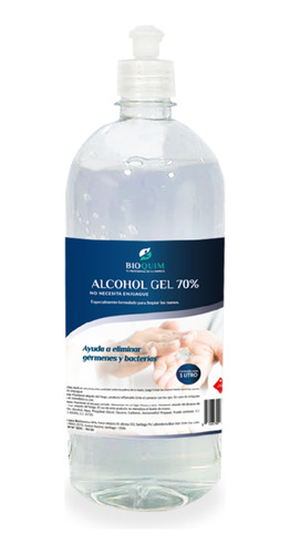 Alcohol Gel Antibacterial. 1 Litro Bioquim