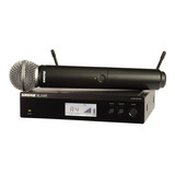 Microfone Sem Fio Sm58 Para Vocais Shure Blx24rbr/sm58-m15