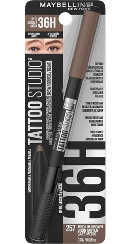 Maybelline Tatto Studio Brown 36hs Lápiz De Cejas