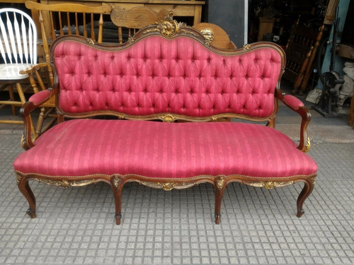 Sofa Sillon 3 Cuerpos Antiguo Frances Lxv Capitonee 