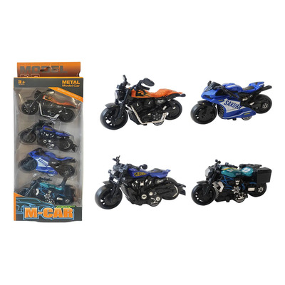 Kit 4 Carros De Juguete Motos De Metal Coleccion Escala Coche 1:43 Regalos Para Niños Regalos De Cumpleaños | Meses sin interés
