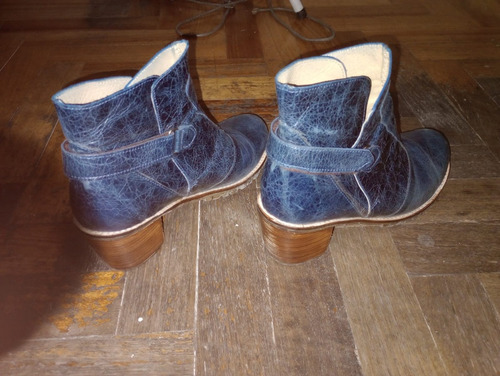 Zapatos Ash Mujer Con Taco, Cuero Azul, Talle 39