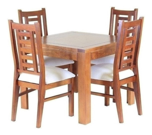 Comedor Rayenco 4 Sillas Perla Raulí / Muebles América