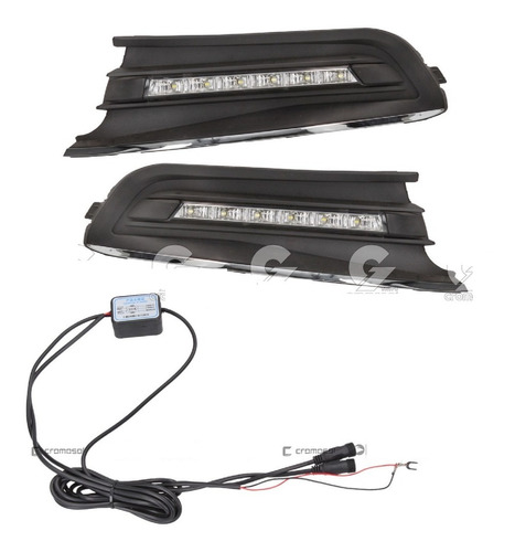 Rejilla Lateral Gol G6 Trend 2012 13 A 16 Led Negro Kit (drl